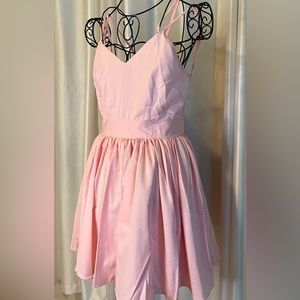 Pink Aline dress, spaghetti straps, babydoll style dress, pink dress, cute dress
